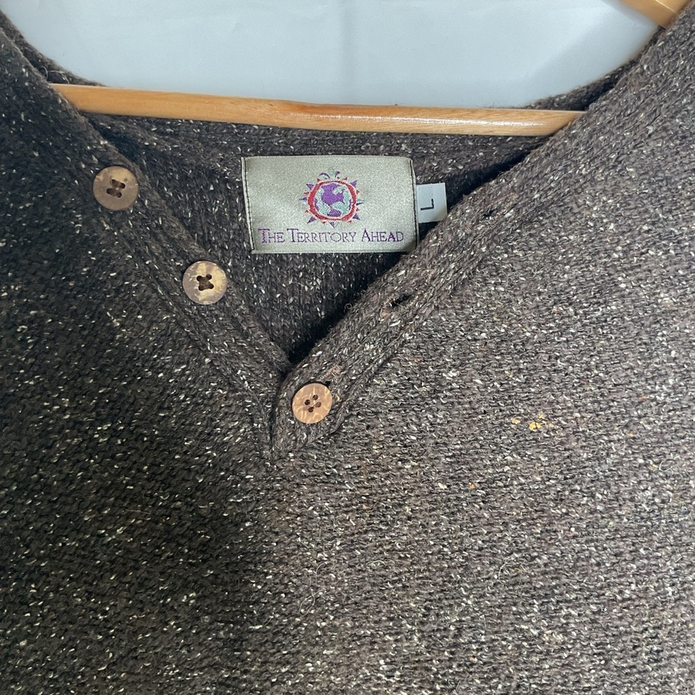 The Territory Ahead Brown V-Neck Sweater